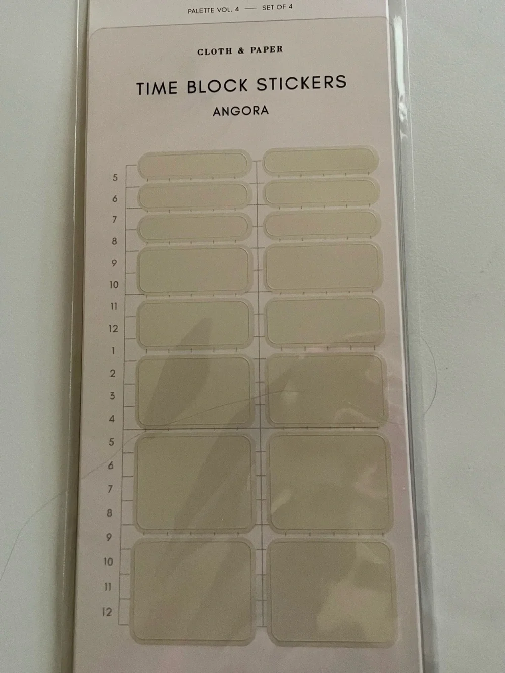 Cloth & Paper Angora Time Block & Transparent Gallery Stickers